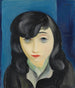 Portrait of a woman with bangs - Moïse Kisling — artwork view
