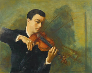 Portrait of the violinist Milstein - Moïse Kisling — artwork view