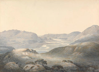 The Bay of Barmouth at the confluence of the Mowddach and Gwinion rivers - Moses Griffith — artwork view