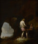 Young man and woman in a cave - Moses Matheusz van Uyttenbroeck — artwork view