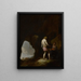 Young man and woman in a cave - Moses Matheusz van Uyttenbroeck — framed artwork on a wall