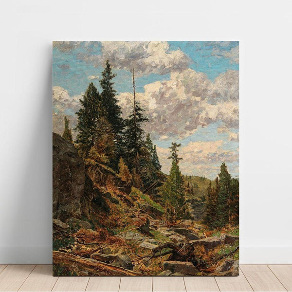 Reproduction of the painting of the Motif de l'Alpe de Turrach - Alfred Zoff