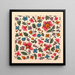 Stylized floral pattern for printed textile - Anonymous — framed artwork on a wall