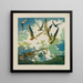 Seagulls and spray - Eva Auld Watson — framed artwork on a wall