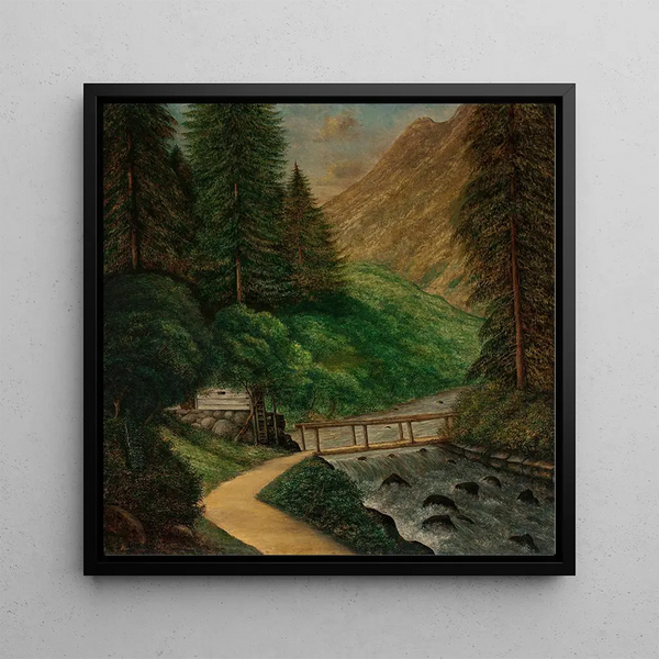 Moulin à Ansee - Cyprian Lachnicki — framed artwork on a wall