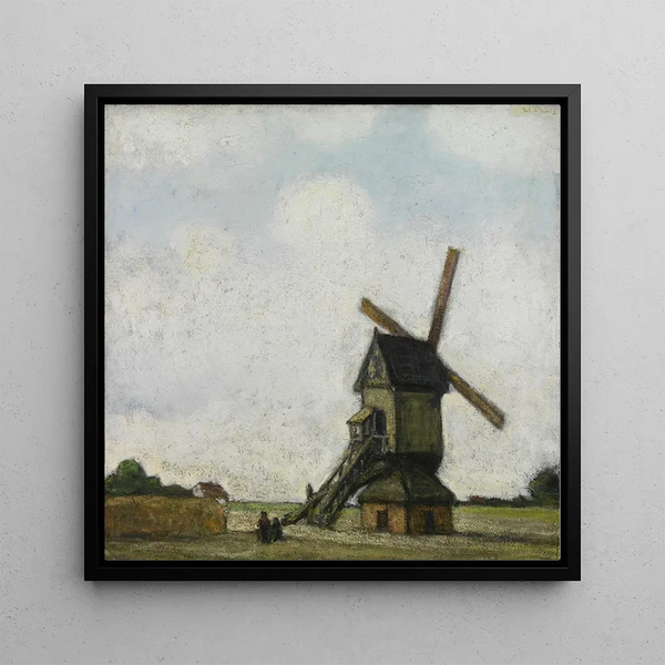 Moulin à vent dans les Kempen - Jakob Smits — framed artwork on a wall