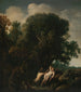 a Nymph at the Bath Surprised by a Satyr - Moyses van Uyttenbroeck — artwork view