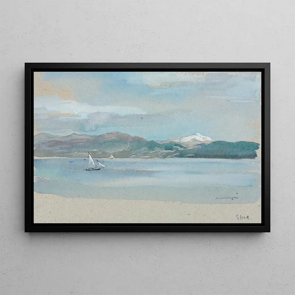 Etna - Muirhead Bone — framed artwork on a wall