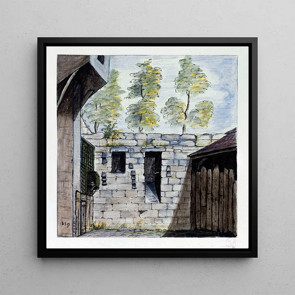 Wall of the enceinte of Philip Augustus - Alfred Bonnardot — framed artwork on a wall