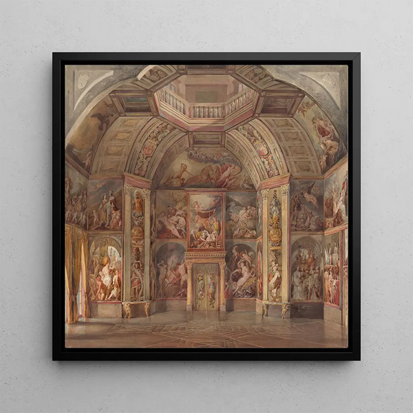 Wall is from the Oranjezaal, Huis ten Bosch, The Hague - Tieleman Cato Bruining — framed artwork on a wall