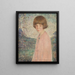 Portrait of a Young Girl - Murray Percival Bewley — framed artwork on a wall
