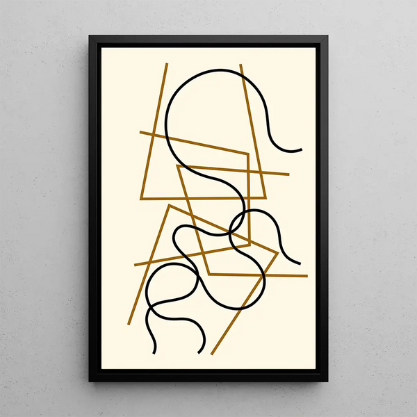 Lignes Géométriques et Ondoyantes - Myriam Thyes — framed artwork on a wall