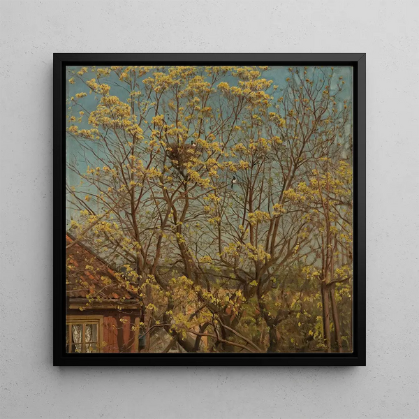Naboer Motiv depuis la fenêtre de l'atelier Majorstuveien 8 - Amaldus Nielsen — wall display of the artwork