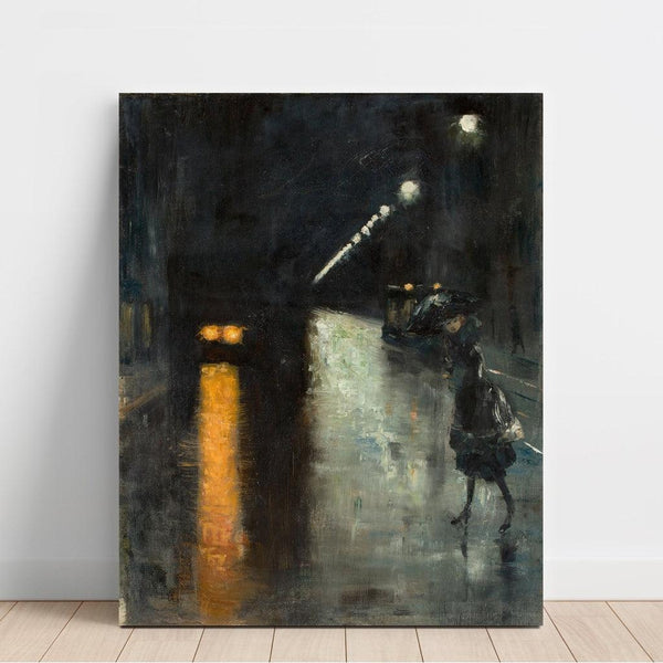 Reproduction of the painting Nächtliche Straßenszene, Berlin by Lesser Ury
