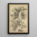 Landscape painting with waterfall - Nakabayashi Chikutō — framed artwork on a wall