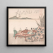 Nanamaro and his disciples watching the moon in China - Kubo Shunman — framed artwork on a wall