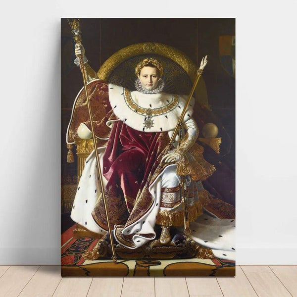 Reproduction of the painting Napoleon I on the Imperial Throne by Jean-Auguste-Dominique Ingres