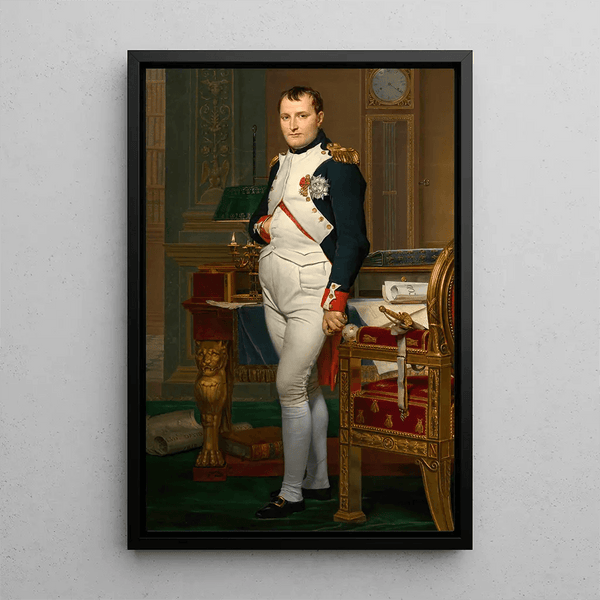 Reproduction of the painting Napoleon in his study by Jacques-Louis David