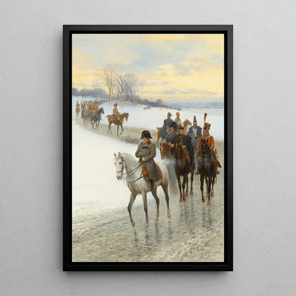 Reproduction of the painting Napoleon leading his army by Jan Van Chelminski