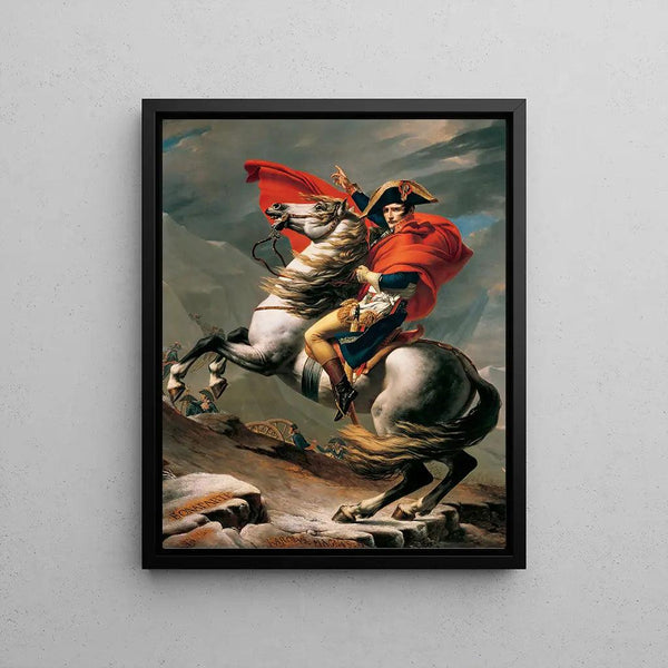 Reproduction of the painting Napoleon Crossing the Great Saint Bernard by Jacques-Louis David
