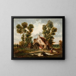 Landscape - Napoleon Micha Iakowicz — framed artwork on a wall