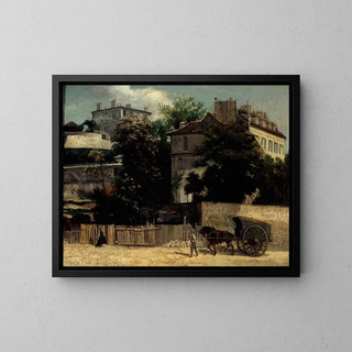 La rue d'Orchamp à Montmartre - Napoléon Joseph Bellardel — framed artwork on a wall