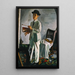 Self-portrait with a hat - Narashige Koide — framed artwork on a wall