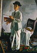 Self-portrait with a hat - Narashige Koide — artwork view