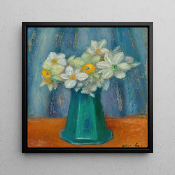 Paper Narcissus Painting - William James Glackens — framed artwork on a wall