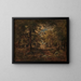 A view through the trees of Fontainebleau - Narcisse Virgile Diaz de la Peña — framed artwork on a wall