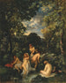 Bathers in a Forest Stream - Narcisse Virgile Diaz de la Peña — artwork view