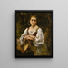 Bohemian Girl with Drum - Narcisse Virgile Diaz de la Peña — framed artwork on a wall