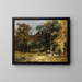 Hunters in a Underbrush - Narcisse Virgile Diaz de la Peña — framed artwork on a wall