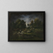 Rassembleurs de fagots dans un paysage boisé - Narcisse Virgile Diaz de la Peña — framed artwork on a wall