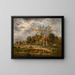 Fagotière lors d'un bois près d'une mare - Narcisse Virgile Diaz de la Peña — framed artwork on a wall