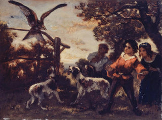Les enfants au faucon - Narcisse Virgile Diaz de la Peña — artwork view