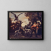Les enfants au faucon - Narcisse Virgile Diaz de la Peña — framed artwork on a wall