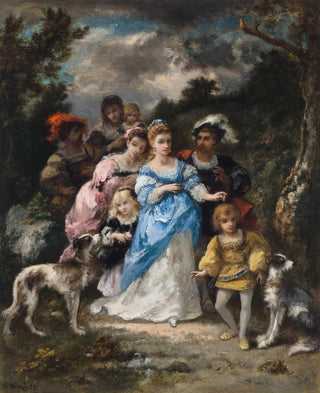 NarcisseVirgile Diaz de La Pea - Promenade la robe bleue.webp