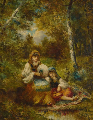 NarcisseVirgile Diaz de La Pea - Repos de bohmiennes en fort.webp