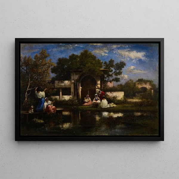 Sérail, Constantinople - Narcisse Virgile Diaz de la Peña — framed artwork on a wall
