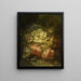Still life with white and red roses - Narcisse Virgile Diaz de la Peña — framed artwork on a wall