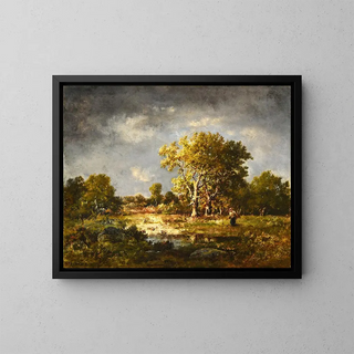 A Glade - Narcisse Virgile Diaz de la Peña — framed artwork on a wall