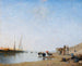 An Arab caravan resting near the coast - Narcisse Berchère — artwork view