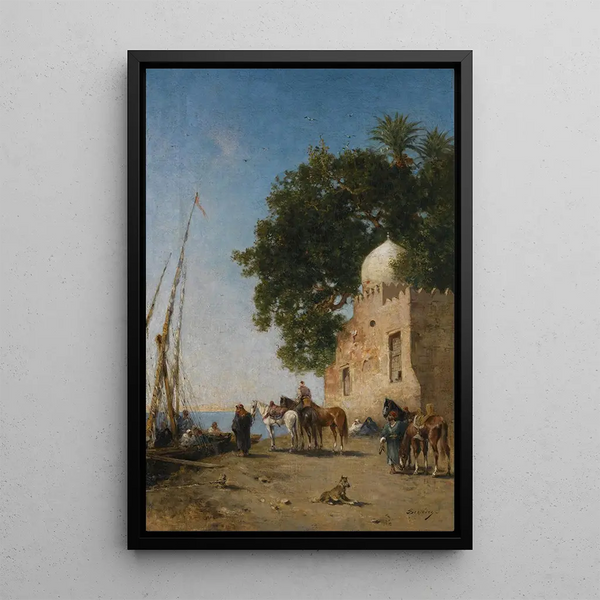 Beni Souef Egypt - Narcisse Berchère — framed artwork on a wall