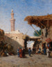 Oriental scene with minaret - Narcisse Berchère — artwork view