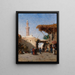 Oriental scene with minaret - Narcisse Berchère — framed artwork on a wall