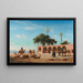 La Caravane au Repos à Siout, Égypte - Narcisse Berchère — framed artwork on a wall