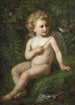 Putto nourishing a strawberry to a bird - Nathaniel Schmitt — artwork view