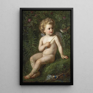 Nathanal Schmitt - Putto Feeding A Strawberry To A Bird.webp