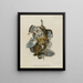American Partridge Feather Painting - Nathaniel Currier — framed artwork on a wall